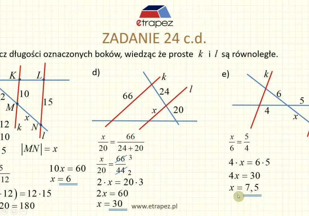 Twierdzenie Talesa - jak ogarnąć proporcje i nie tracić punktów?