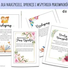 Wierszyki o wakacjach krótkie, życzenia dla nauczycieli i dyrekcji. Kartki z podziękowaniami i kwiatowymi ozdobami.