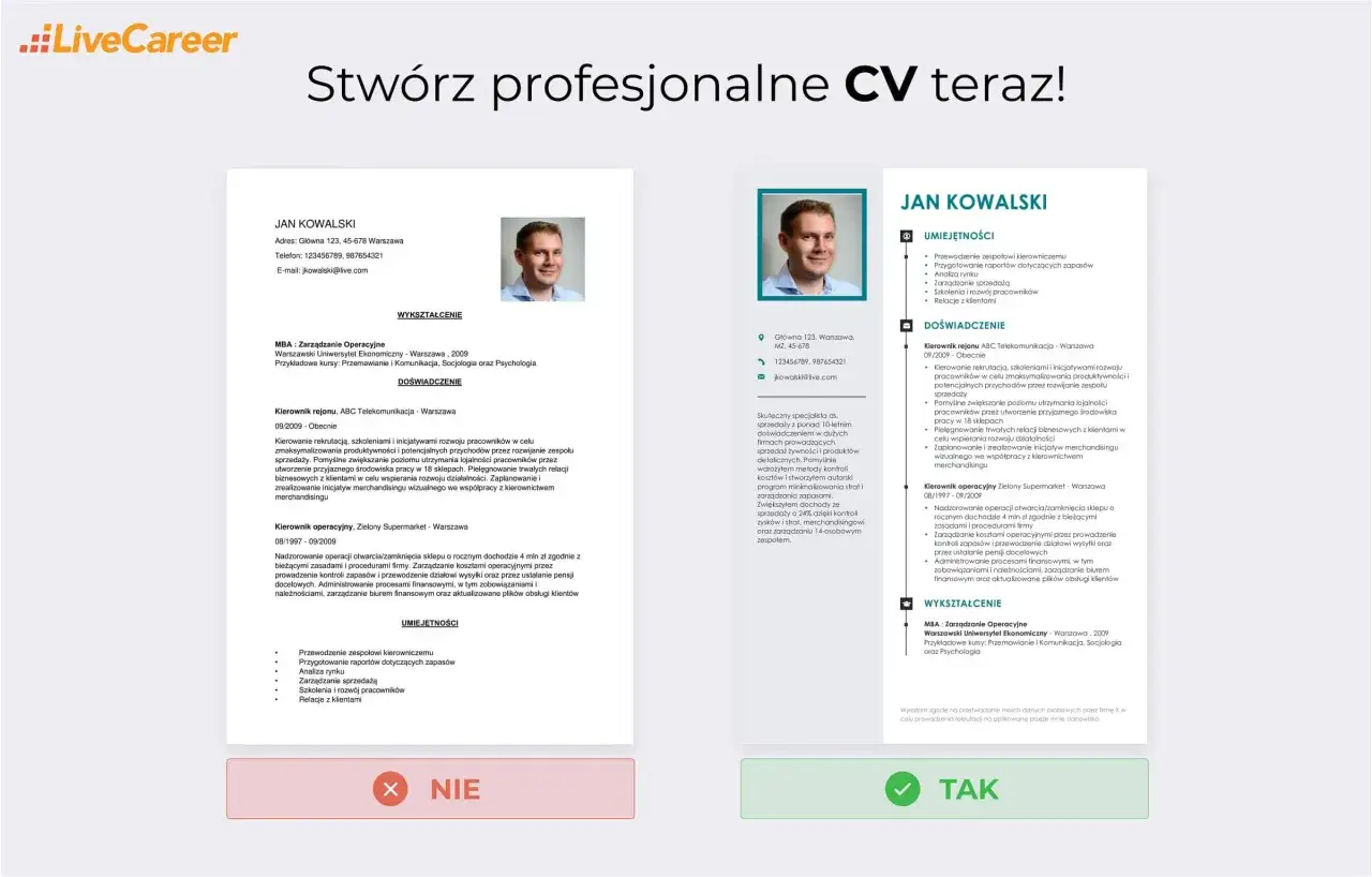 Profesjonalny życiorys Jana Kowalskiego, który pokazuje, jak napisać CV z doświadczeniem w zarządzaniu i sprzedaży.