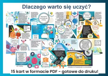 Korzyści z nauki: wiedza to fitness dla mózgu, otwiera drzwi do świata, ratuje życie, to podróż w czasie, matematyka jest wszędzie, uczy dbać o planetę i jest inwestycją w przyszłość.
